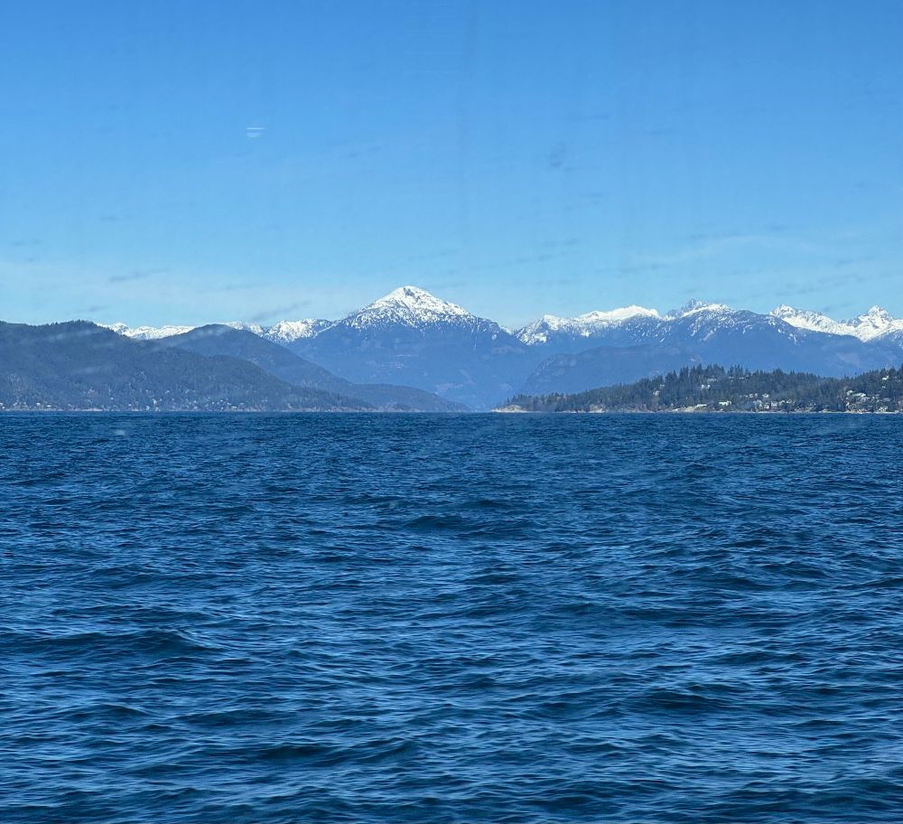 Ocean view of mountains