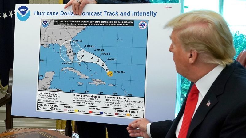 Washington Post: Trump was the one who altered Dorian trajectory map with Sharpie | CNN Politics