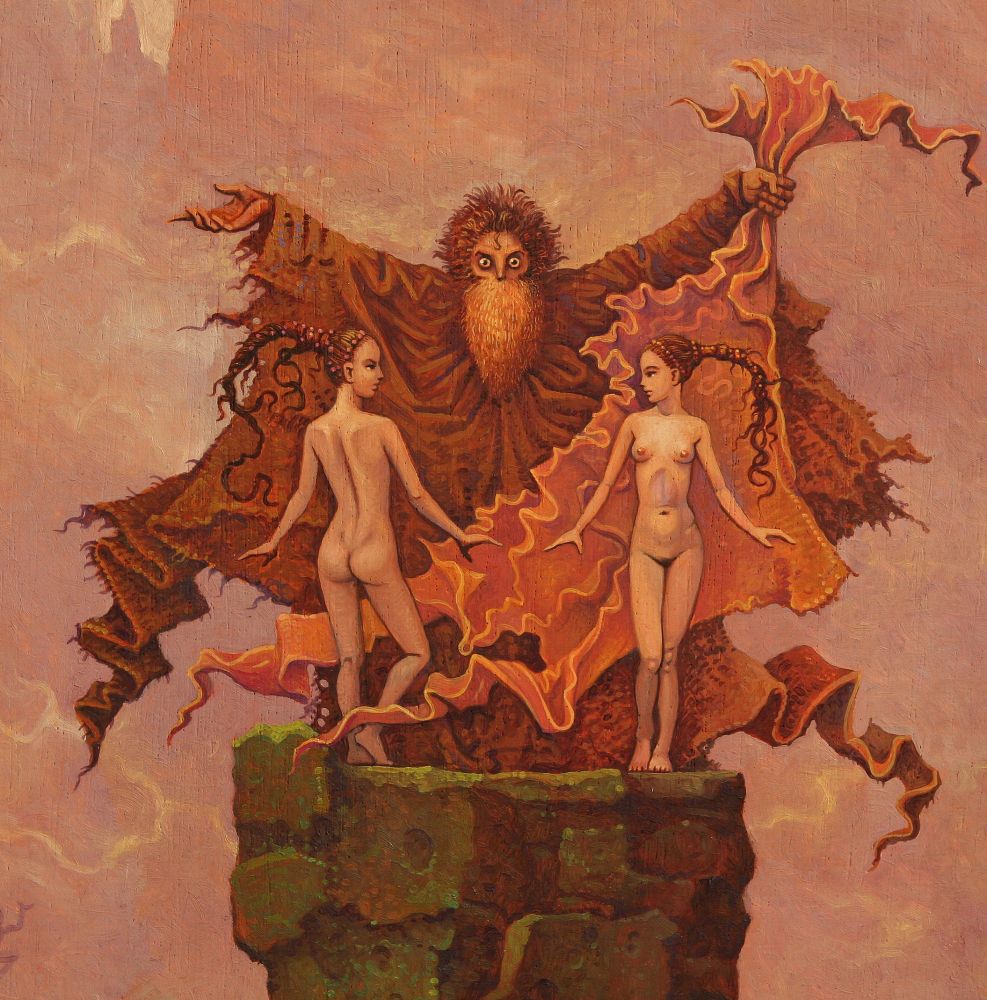 erotic dark surreal oil painting by michael hutter