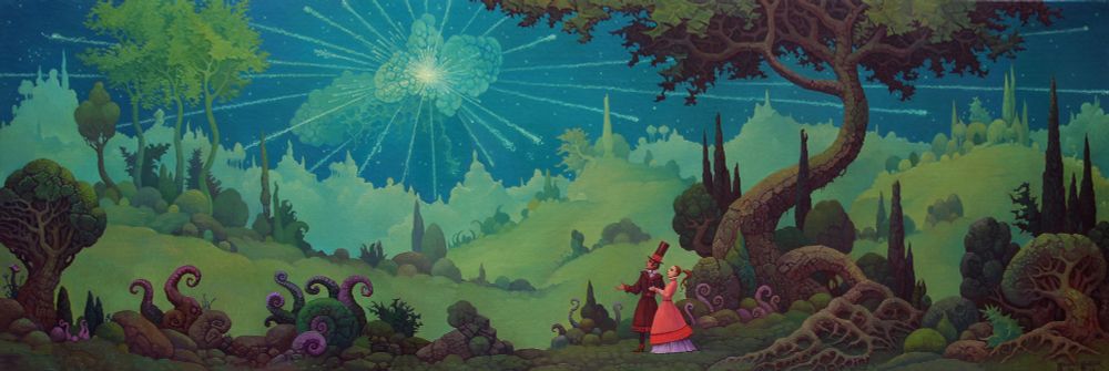 dark surreal oil painting by michael hutter