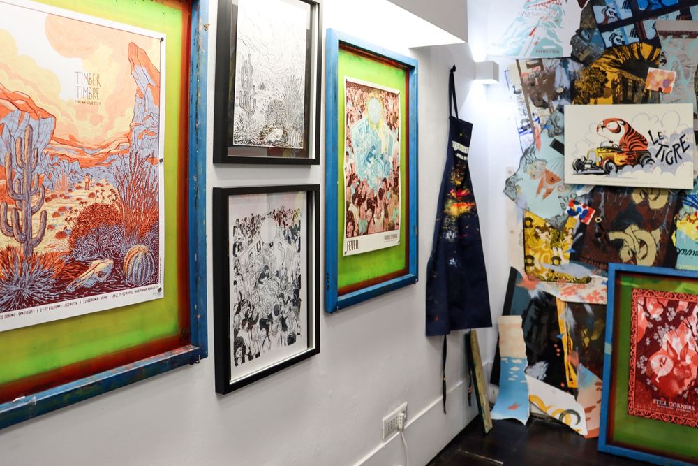 Photo from my last exhibiton LINEUP 
(Roma, Galleria291est)
Official screenprinted gigposters