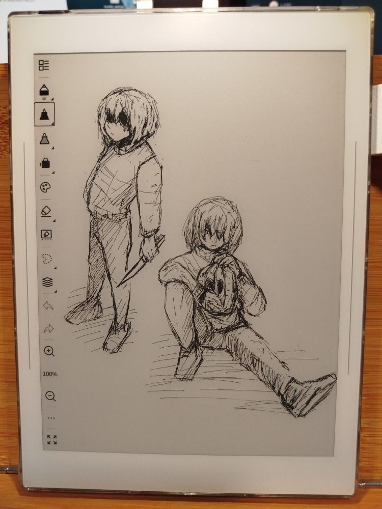 sketches of Kris Dreemurr from Deltarune