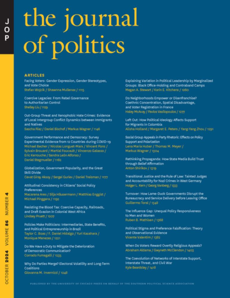 Do Neighborhoods Empower or Disenfranchise? Coethnic Concentration, Spatial Disadvantage, and Voter Registration in France | The Journal of Politics: Vol 86, No 4