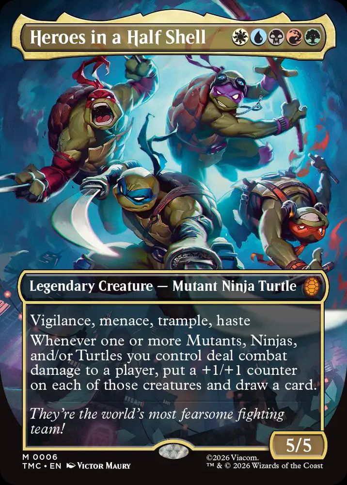 Teenage Mutant Ninja Turtles and Magic: the Gathering crossover card Heroes in a Half Shell