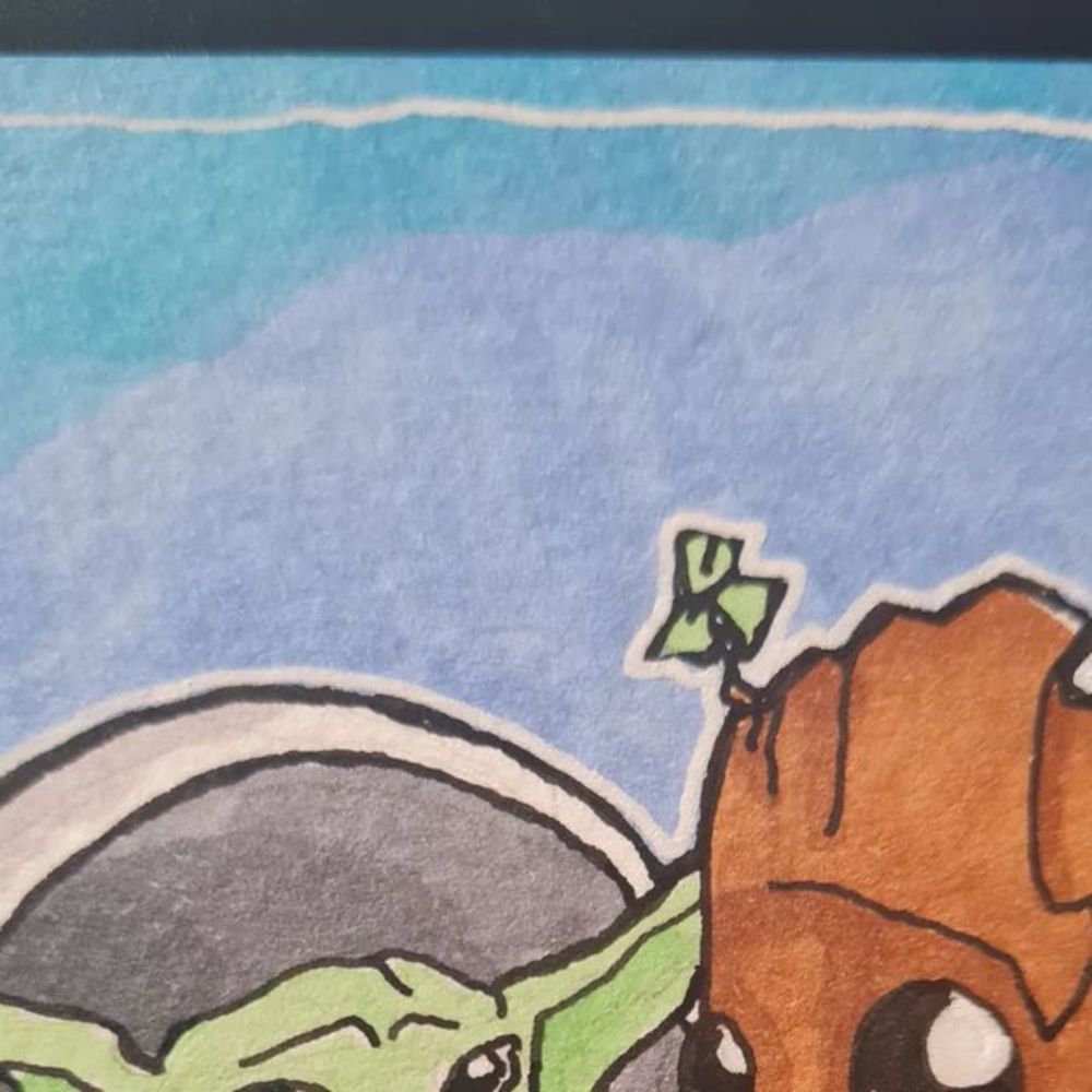 Grant Perkins on Instagram: "New #Sketchcard available. Dm to purchase. £50.

Best friends.

#babygroot #babyyoda #iamgroot #groot #grogu #marvel #mcu #GuardiansOfTheGalaxy #StarWars #TheMandalorian #...