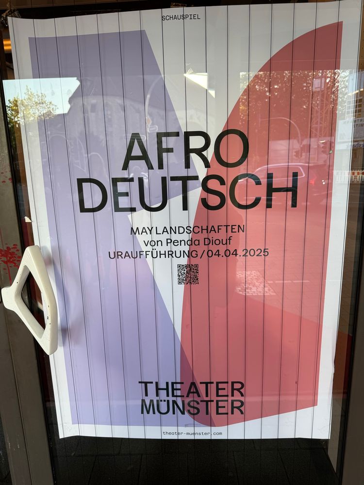 Theaterplakat zur Aufführung Maylandschaften in Münster