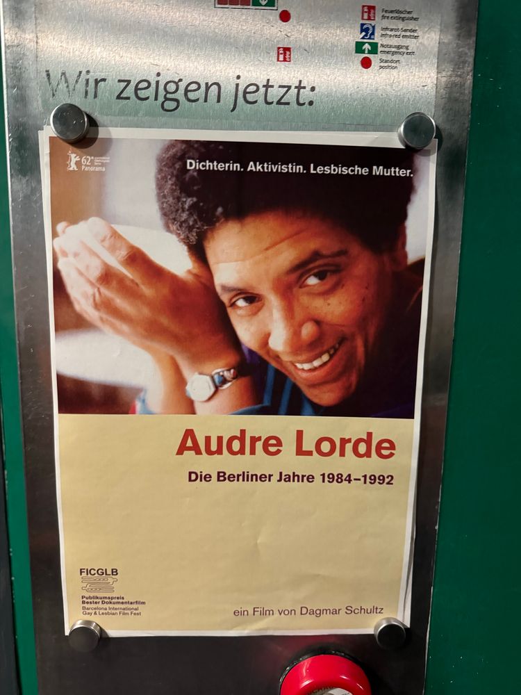 Ankündigungsplakat zum Kinofilm „Audre Lorde“