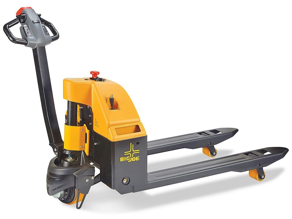 photo of a big joe brand electric pallet jack