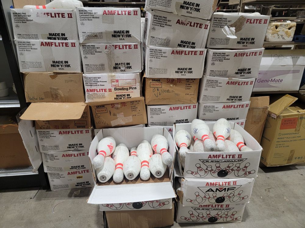 Box of bowling pins