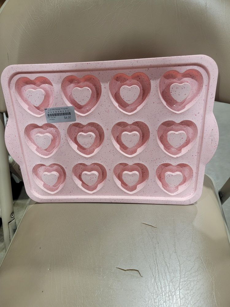 Pink Silicone heart molds