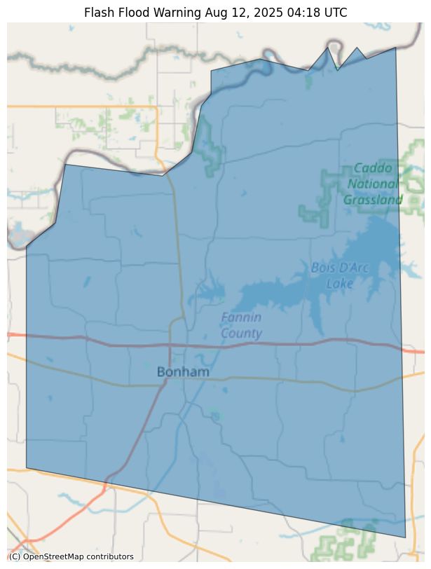 Flash Flood Warning issued August 11 at 11:18PM CDT until August 12 at 2:00AM CDT by NWS Fort Worth TX