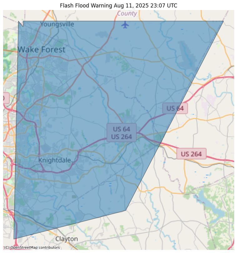 Flash Flood Warning issued August 11 at 7:07PM EDT until August 11 at 9:00PM EDT by NWS Raleigh NC