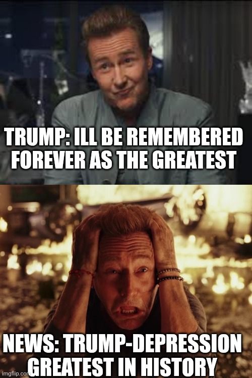 Trump: i'll be remembered as the greatest in history
News: trump-depression greatest in history