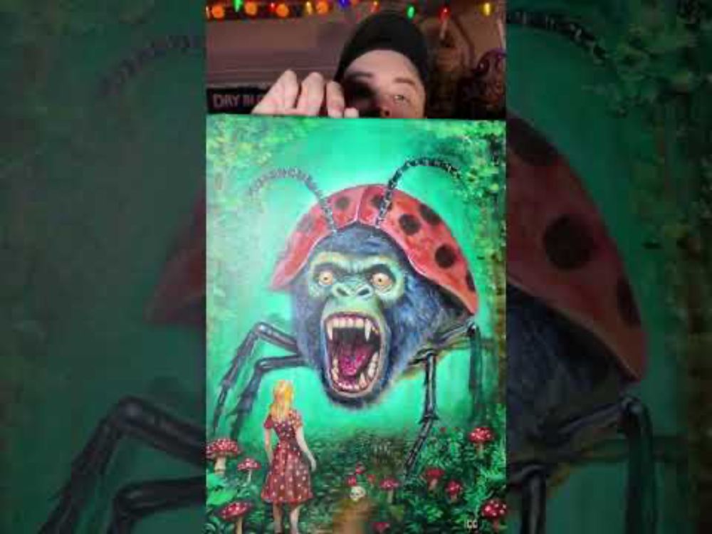 Painting reveal! #liveart #livepainting  #paintingreveal #clintcarney #surrealart #artautopsy