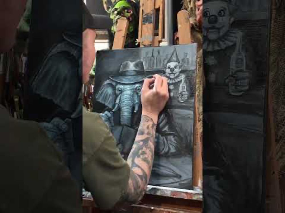 There's a joke in here somewhere. #oilpaint #diyart #clintcarney #artautopsy