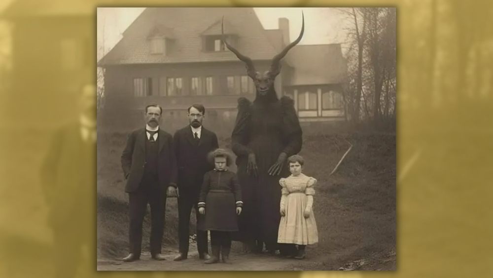 Real Vintage Photo of 'Demon' Posing with Family?