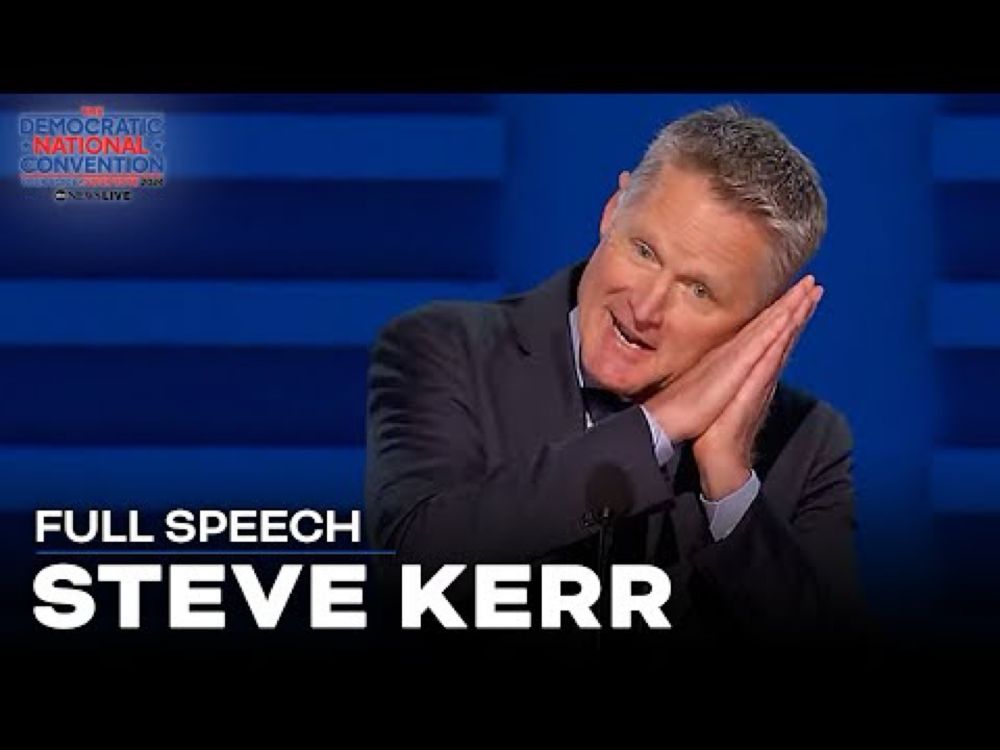 FULL SPEECH: NBA coach Steve Kerr greeted with applause at DNC