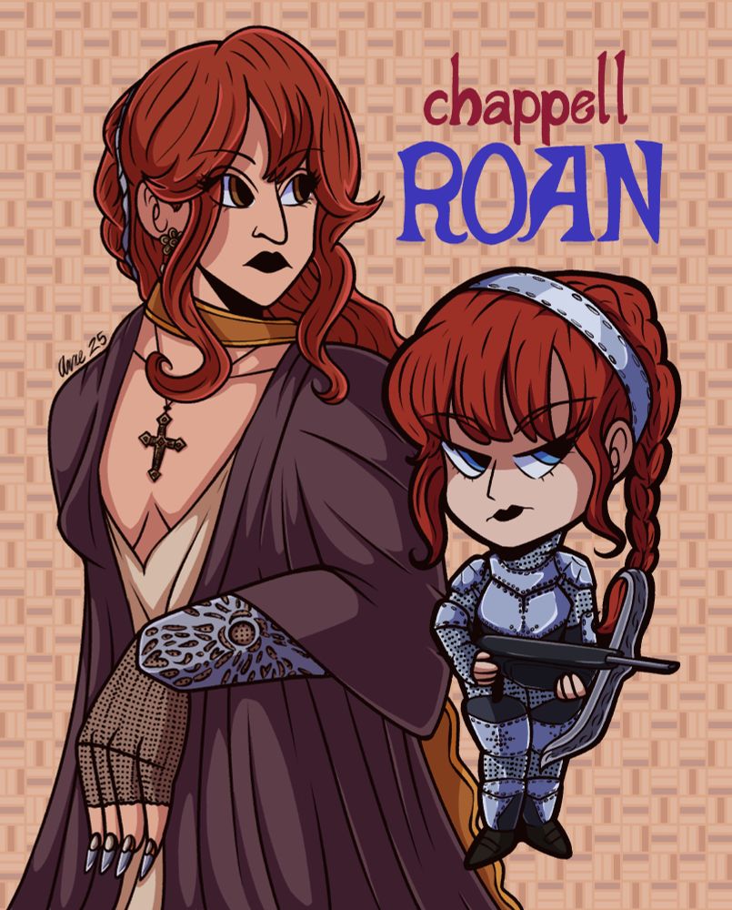 Illustration of artist Chappell Roan based on her outfits from the VMAs.