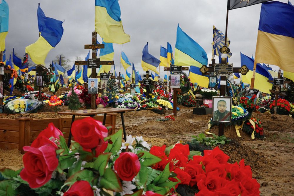 Image, Ukrainian cemetery of fallen heroes.