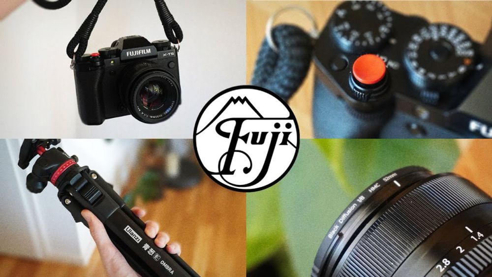 Fujifilm X-T5 Accessories — Rope Camera Strap, Black Diffusion, Ulanzi Tripod, Shutter Release