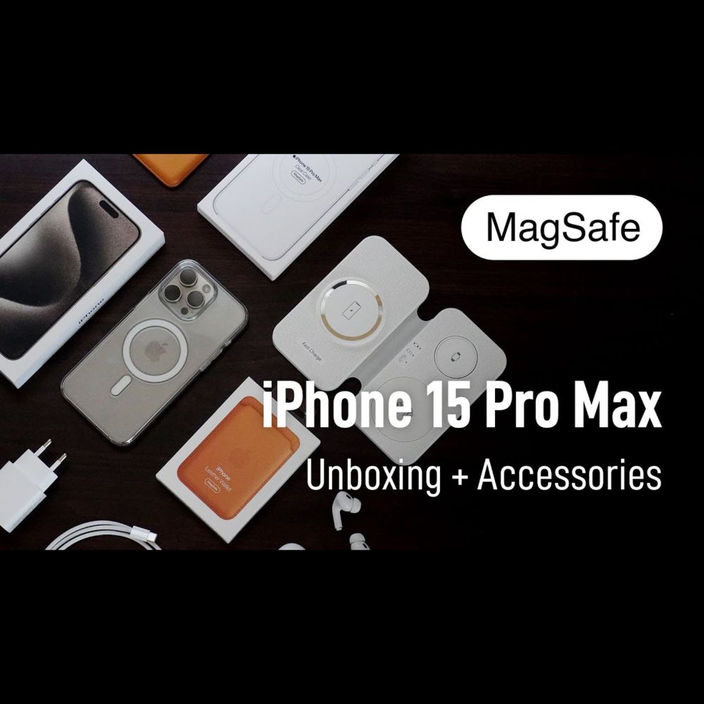 iPhone 15 Pro Max Unboxing & Must Have MagSafe Accessories — Case, StandBy Charger and more!
