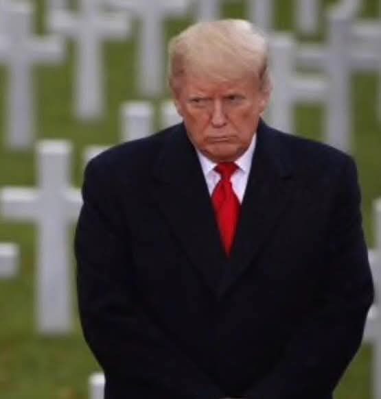 Donald Trump in the same position as the kid in the other photo.