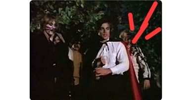 Still from the movie Jailbait Babysitter with an arrow pointing to someone who might be a teen John Goodman.
