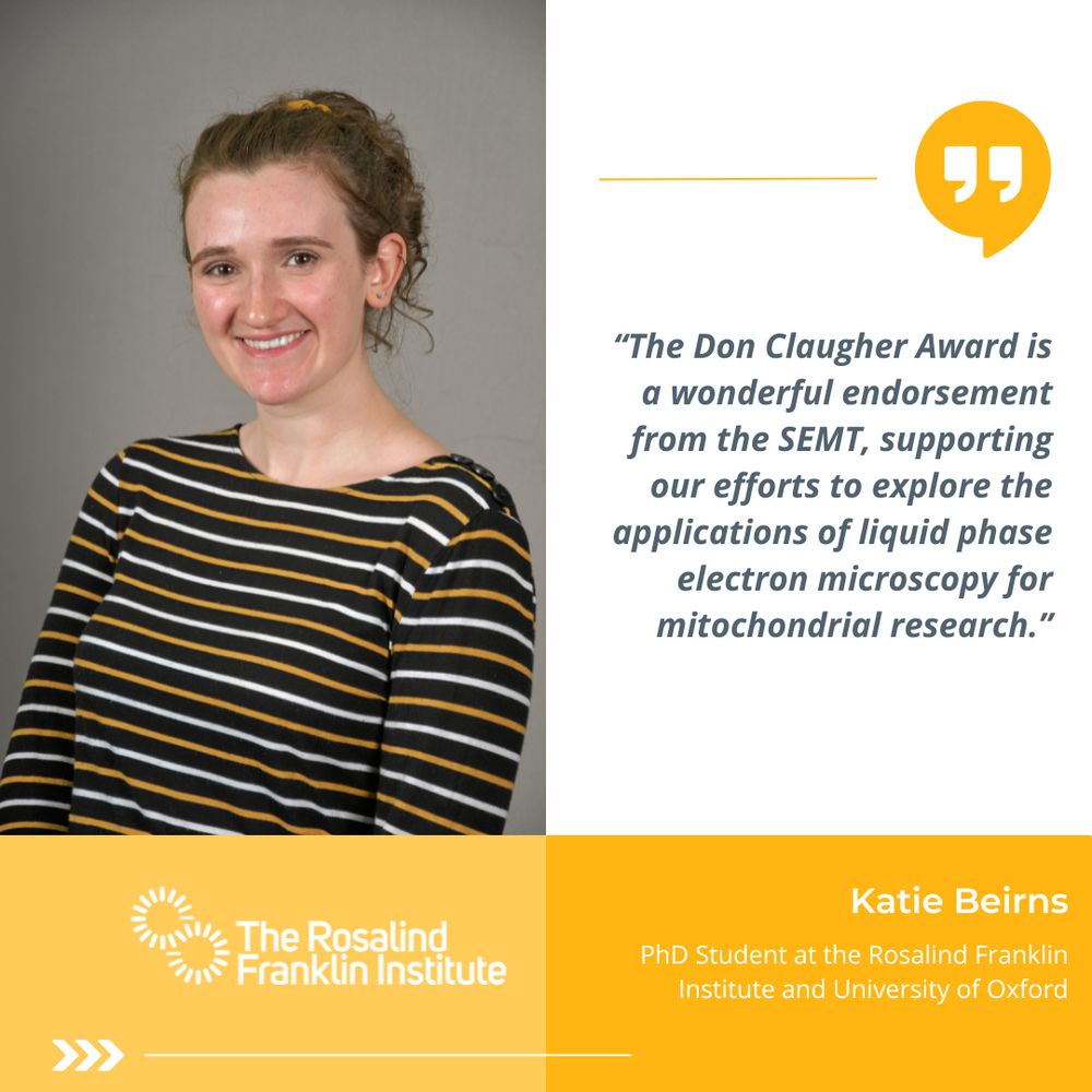 The Don Claugher Award is a wonderful endorsement from the SEMT, supporting our efforts to explore the applications of liquid phase electron microscopy for mitochondrial research