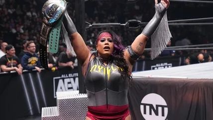 Nyla Rose holding the TBS title aloft