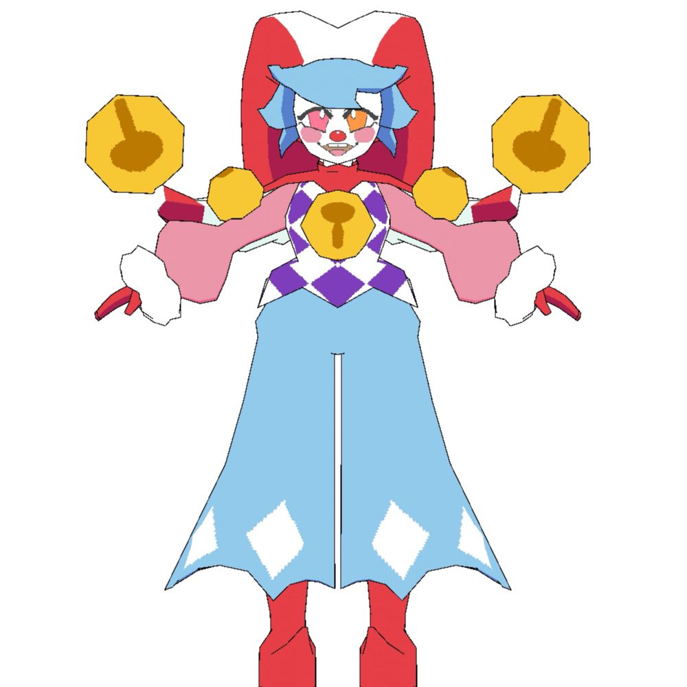 clown low poly model
