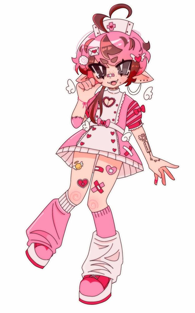 full body drawing of softie’s truesona, cielo