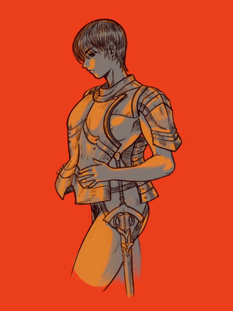 Casca removing her armor