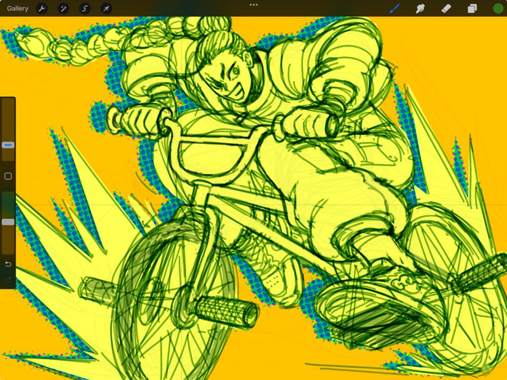 Jamie Sui riding a BMX bike crazy style