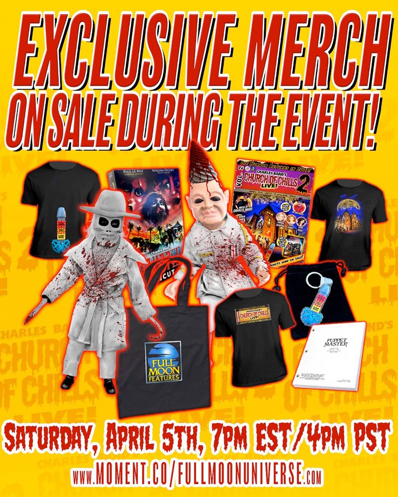 EXCLUSIVE MERCH ON SALE DURING THE EVENT! Saturday April 5th, 7PM EST/4PM PST 

www.moment.co/fullmoonuniverse