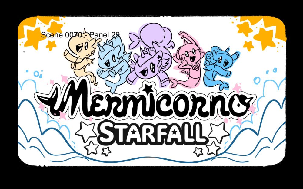 board panel from the opening for Mermicorno: Starfall