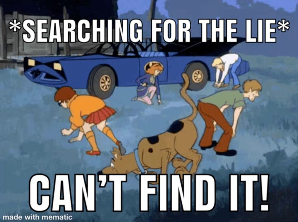 a scooby doo poster that says searching for the lie