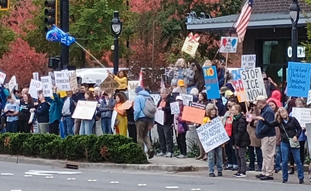 Bothell, WA No Kings protest. 
