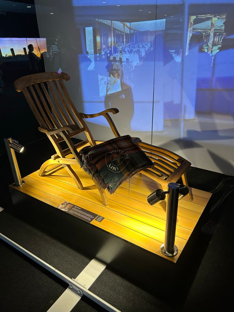 Deckchair found during the recovery of bodies from the ocean 