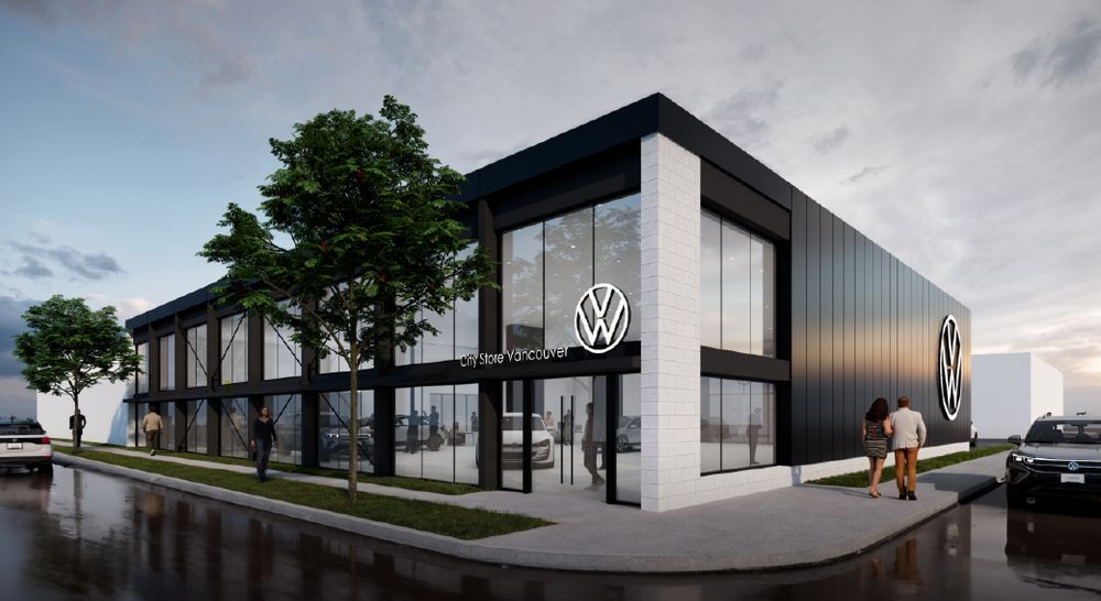 Rendering view from W 3rd Ave and Pine St