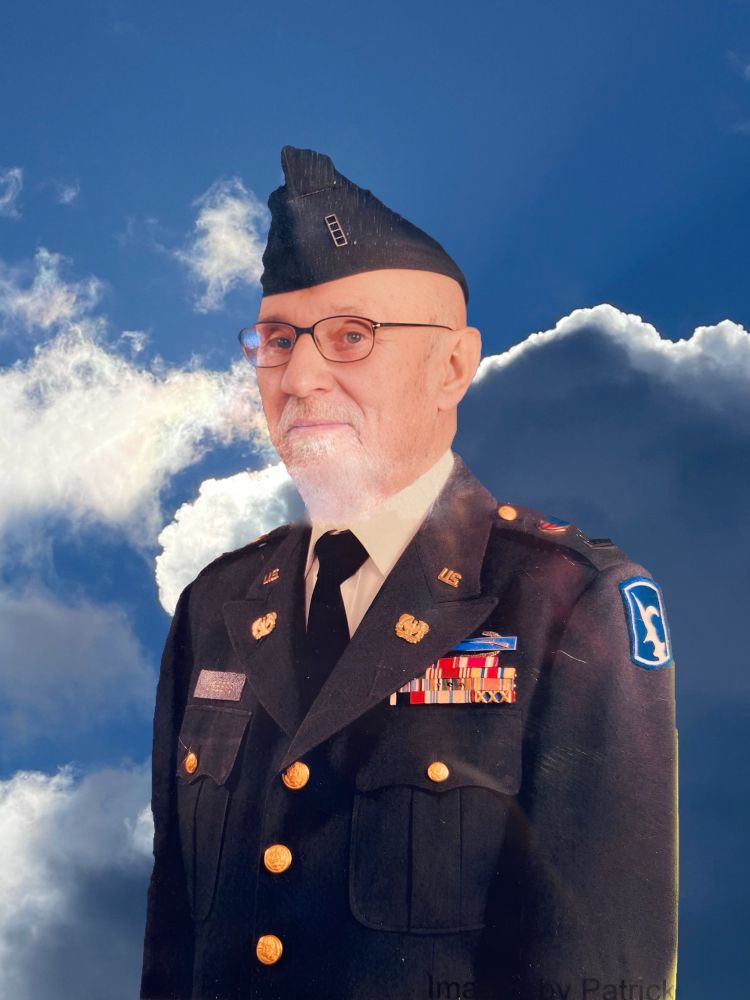 White man with beard in military uniform 