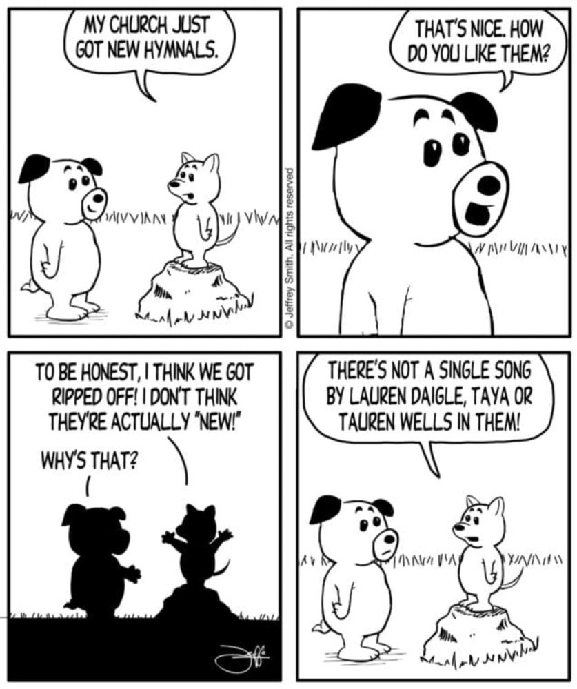 New Hymnals | Christian Cartoons From Prayer Pups Christian Comics