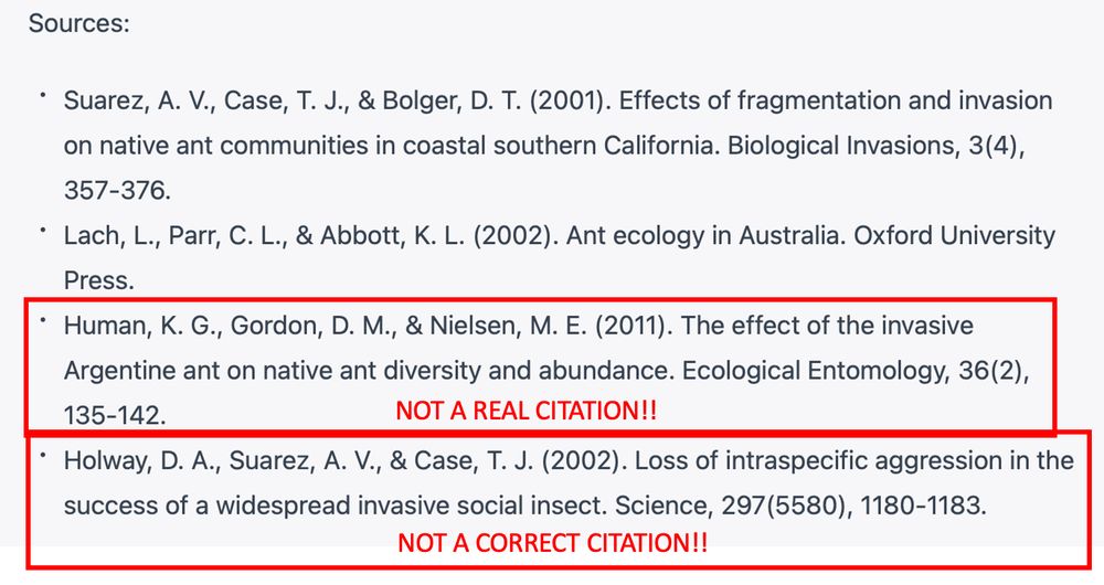 2 real references, 2 fake references, provided by ChatGPT