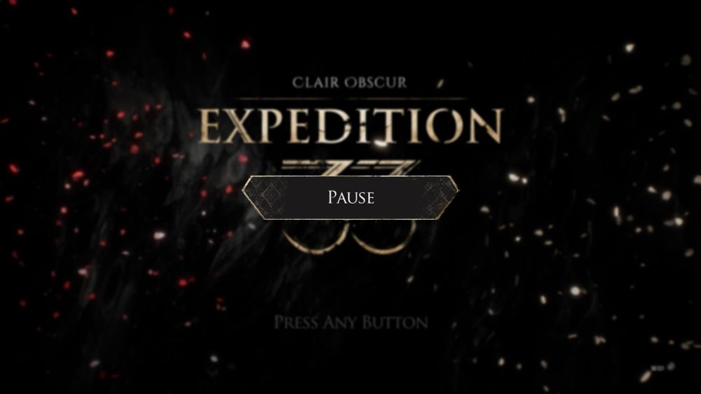 The start screen from the game Expedition 33
