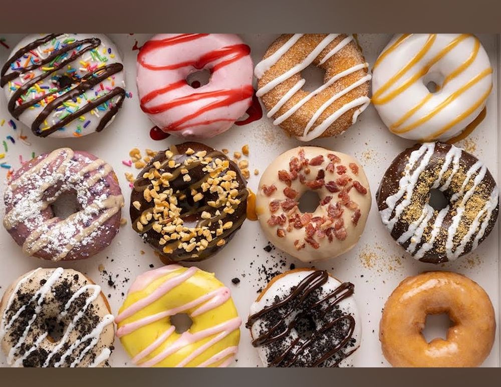 Donuts all slutty covered in glaze.