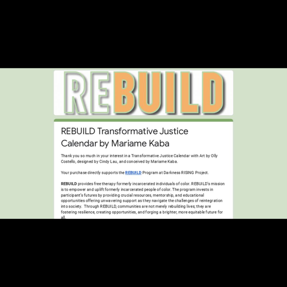 REBUILD Transformative Justice Calendar by Mariame Kaba