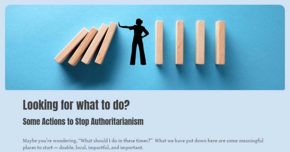 Looking for what to do? Some Actions to Stop Authoritarianism