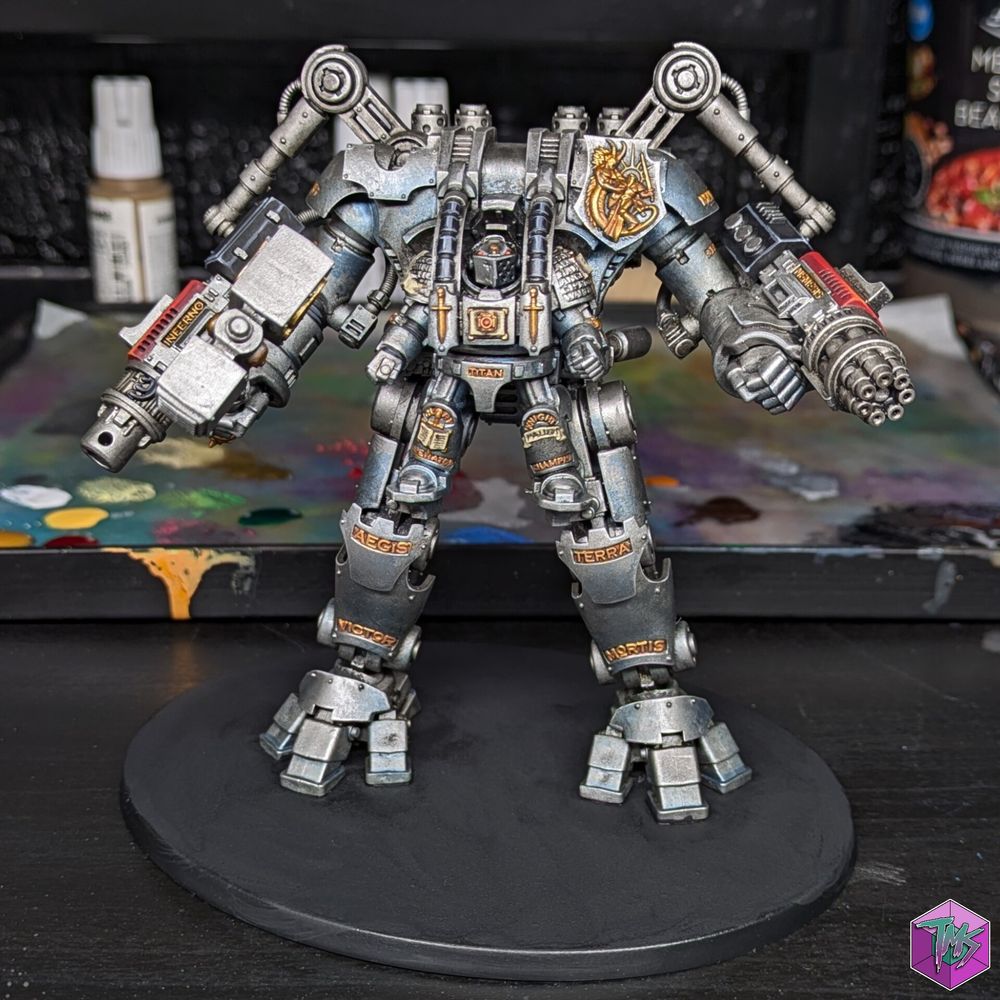 A Nemesis Dread Knight from Warhammer 40K