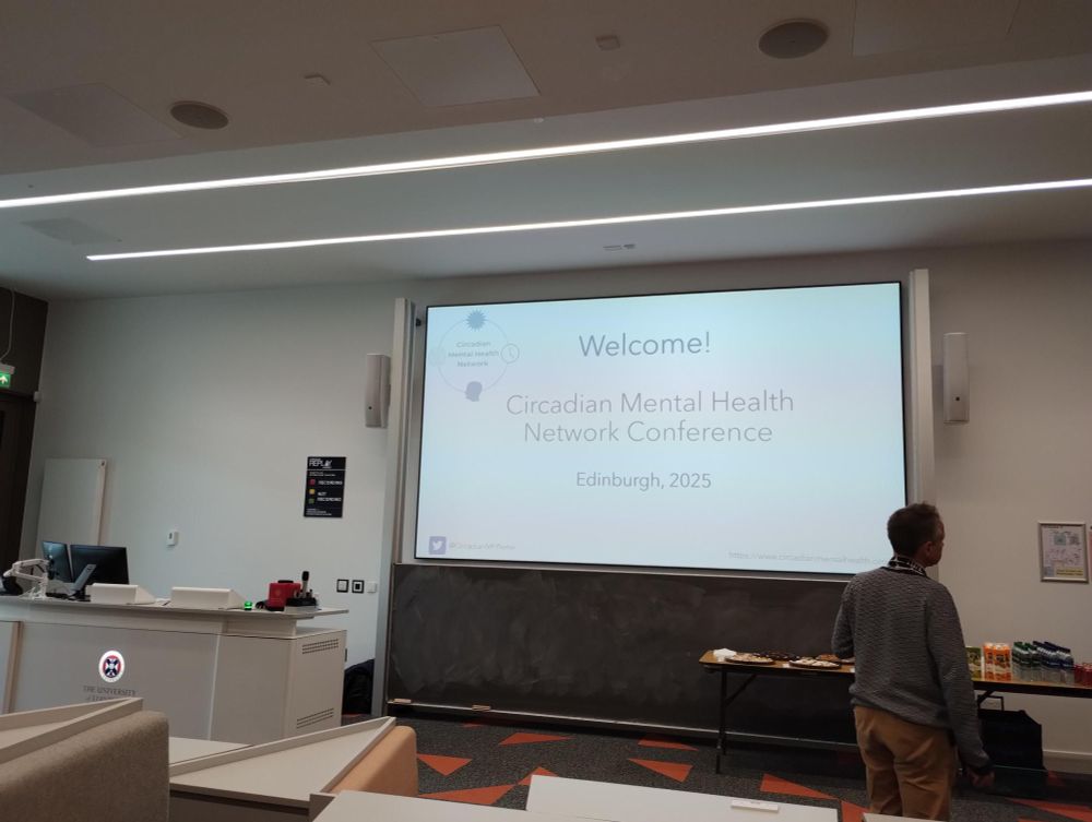 The opening slide for the conference saying welcome - circadian mental health network conference edinburgh 2025