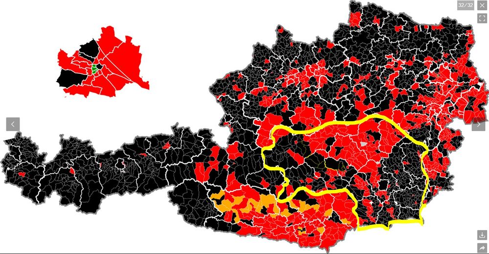 Elecciones autriacas en 2006 (Estiria marcada en rojo)