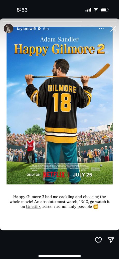 It’s just a promo for Happy Glimore 2.